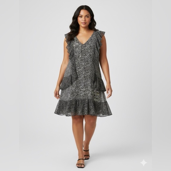 MICHAEL Michael Kors Dresses & Skirts - Michael Michael Kors Black and White Print Dress Large